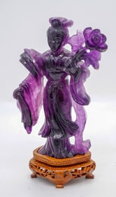 Carved Amethyst Lady