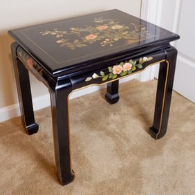 Black Lacquer Side Table