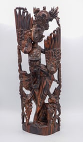 Wooden Balinese Dancer Sculpture