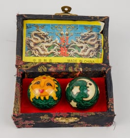 Chinese Sun and Moon Baoding Ball Set
