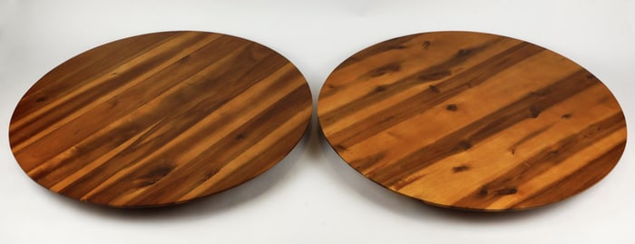 Two Large Wooden Lazy Susans