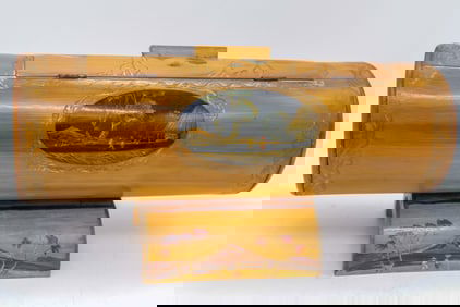 Hand-Painted Asian Bamboo-Style Decorative Box