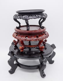 Three Wooden Display Stands