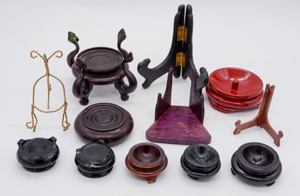 Collection of Small Display Stands and Bases