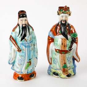 Two Glazed Asian Figurines