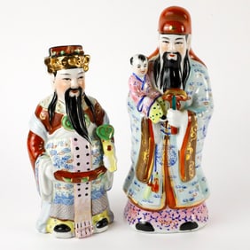 Two Glazed Asian Figurines