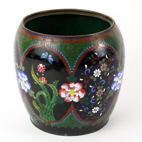 Floral Cloisonne Pot/Vase