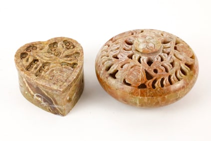Soapstone Trinket Box and Incense Burner