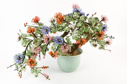 Rose Peking Glass Bonsai Tree