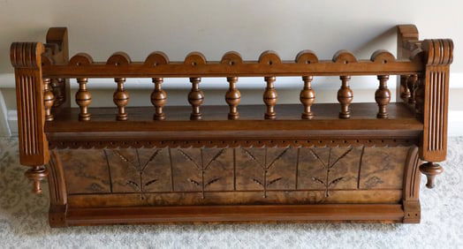 Victorian Eastlake Walnut Pediment