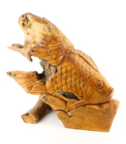 Hand Carved Wooden Fish