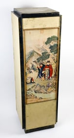 Asian Themed Paneled Pedestal Stand