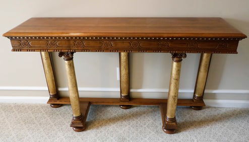 Walnut Surface Entryway Console Table