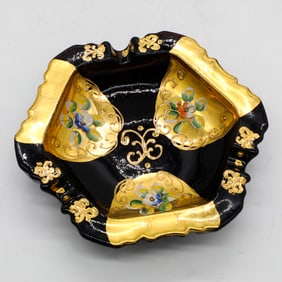 Mid-Century Modern Hand Painted Ashtray