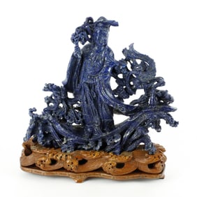 Lapis Guan Yin Figure