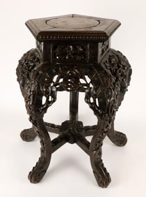 Antique Chinese Pentagonal Art/Plant Stand