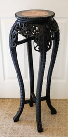 Highly Carved Beaded Surface Art/Plant Stand