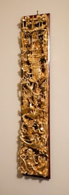 Large Intricately Carved Giltwood Wall Hanging