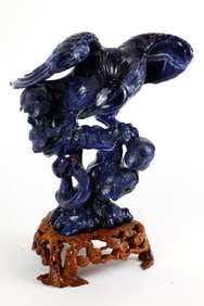 Hand Carved Lapis Eagle Sculpture