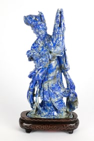 Hand Carved Lapis Female Statue