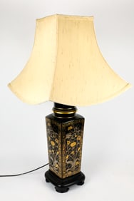 Four-Sided Porcelain Ginger Jar Style Lamp
