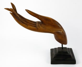 Hand Carved Acacia Wood Buddha Mudra Hand