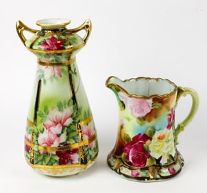 Nippon Vase and Pitcher