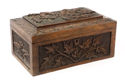 Intricately Carved Wooden Box