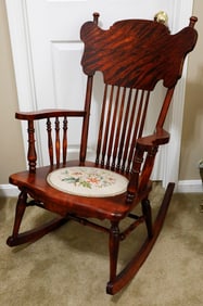 Antique Mahogany Finish Rocker