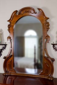 Walnut Victorian Mirror