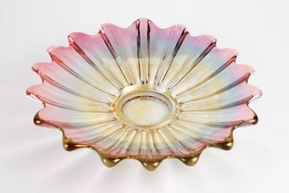 Federal Glass Celestial Gem-Tone Iridescent Plate