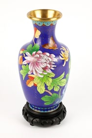 Cloisonne Vase with Floral Motif