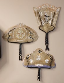 Three Antique Oriental Hand Fans