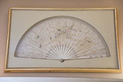 Large Framed Lace Fan