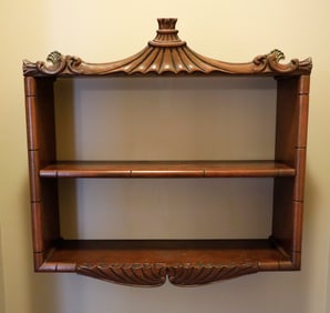 Oriental Style Wooden Shelf