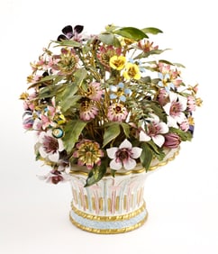 Enamel Flowers in Pot