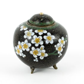 Miniature Cloisonne Ginger Jar