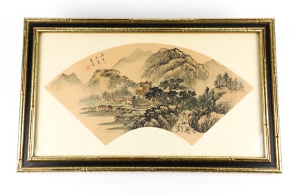 Framed Hand Painted Silk Textile