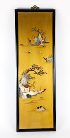 Soapstone and Mother of Pearl Panel