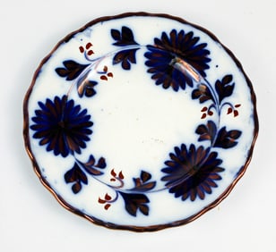 Staffordshire England Floral Plate