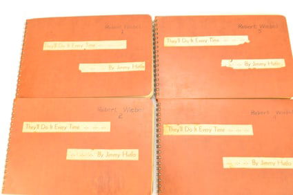 Four Handmade Cartoon Books of Jimmy Hatlo's comic strip "They'll Do It Every Time"
