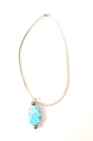 Egyptian Inspired Scarab Pendant Necklace