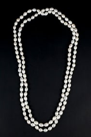 Oval Pearl Strand Necklace