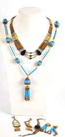Two Necklace and Earring Sets