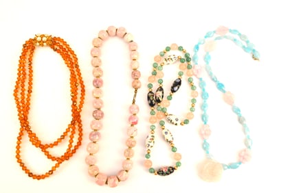 Warm Tone Beaded Necklaces