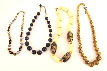 Four Beaded Necklaces