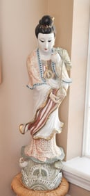 Tall Porcelain Guanyin Statue