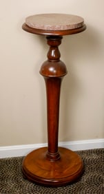 Cherry Finish Art/Plant Stand