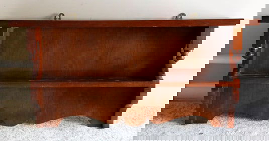 Wooden Double Tier Wall Shelf