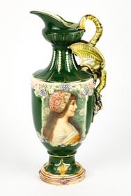 Majolica Style Pitcher
